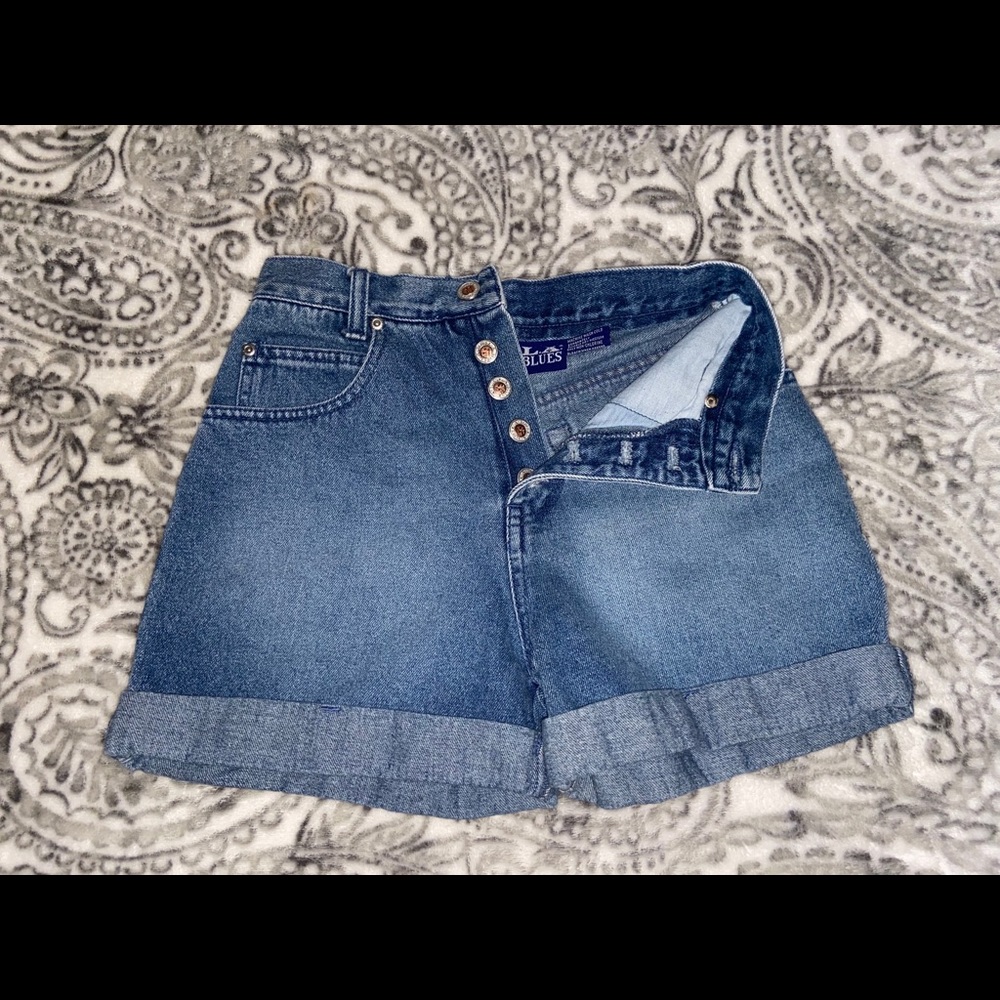 Vintage L.A. Blues high-waisted denim shorts